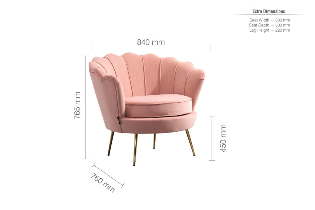 Birlea Ariel Chair - Coral 4