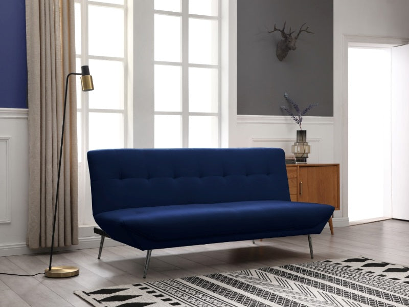 Limelight Astrid Fabric Sofa Bed - Navy Blue