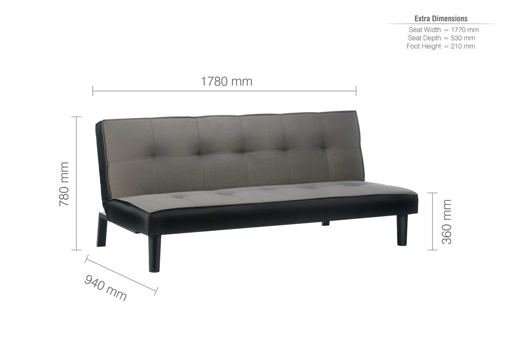 Birlea Aurora Sofa Bed - Grey 4