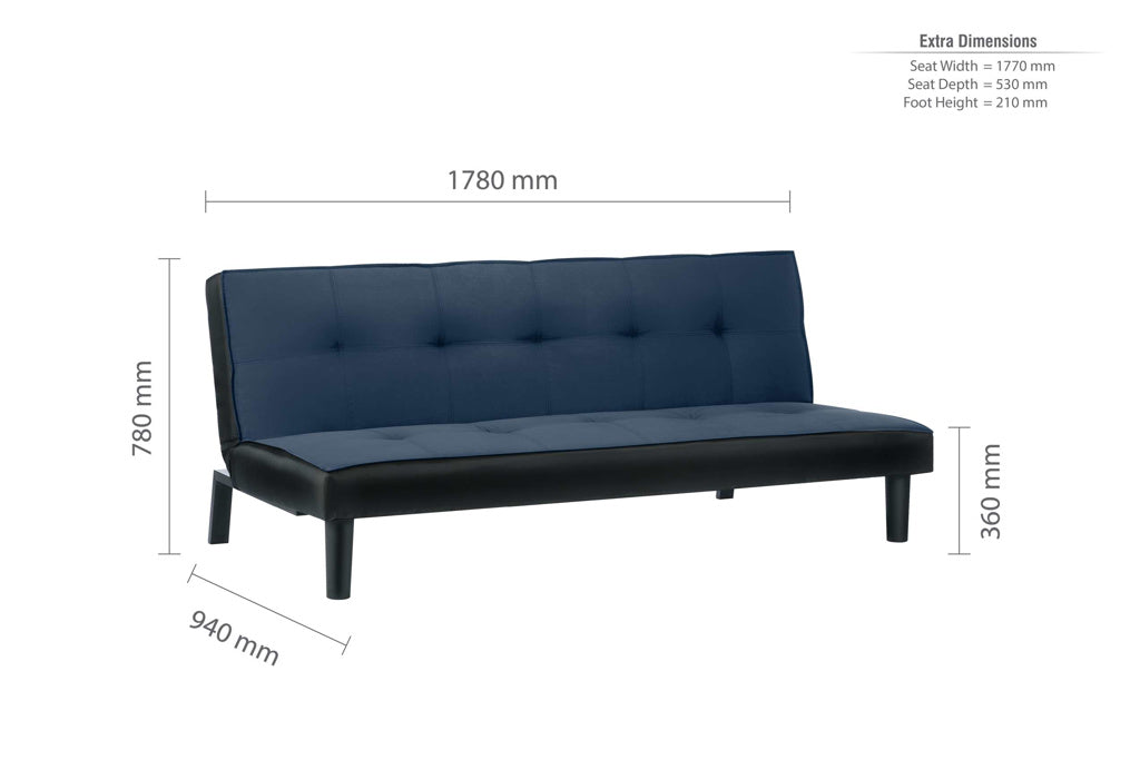 Birlea Aurora Sofa Bed - Midnight Blue 4