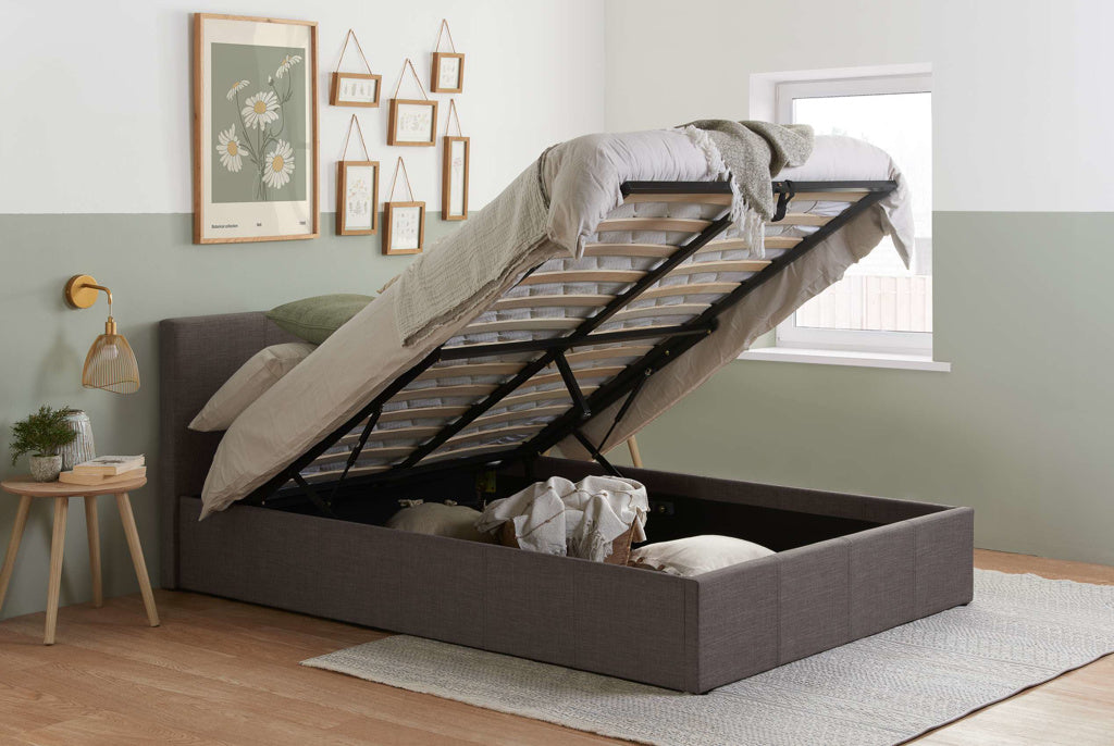 Birlea Berlin Fabric Ottoman Bed Frame - Grey 2