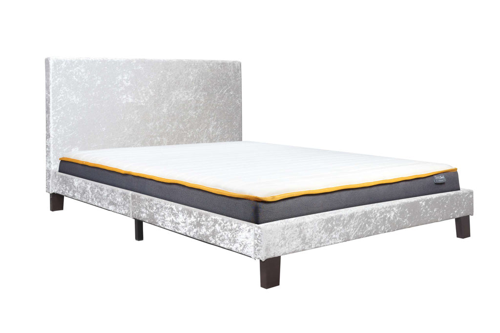 Birlea Berlin Crushed Velvet Bed - Steel 4