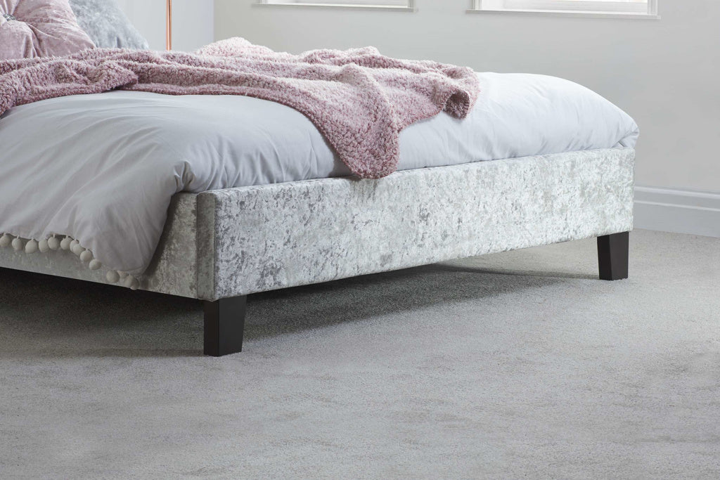 Birlea Berlin Crushed Velvet Bed - Steel 3