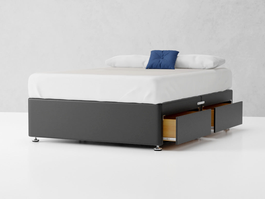 Faux Leather Divan Base - Single – Bed Factory Direct