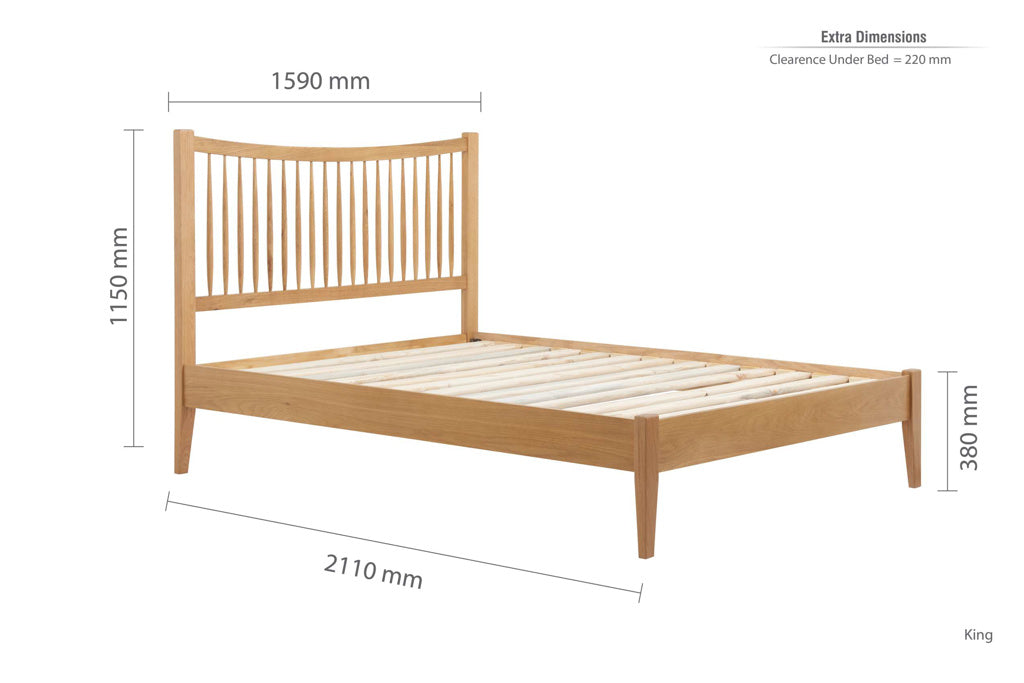 Birlea Berwick Oak Bed Frame - Kingsize 4