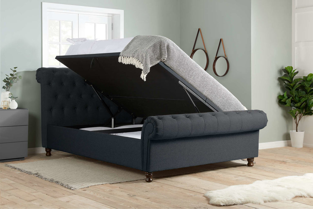 Birlea Castello Side Opening Ottoman - Charcoal 2