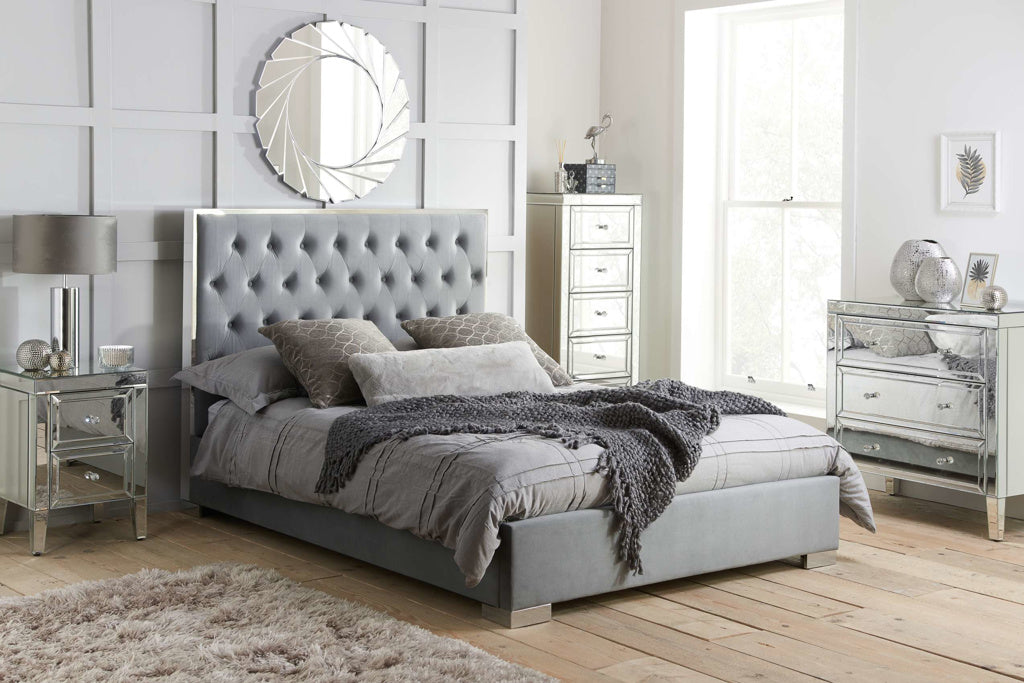 Birlea Chelsea Fabric Bed Frame - Grey