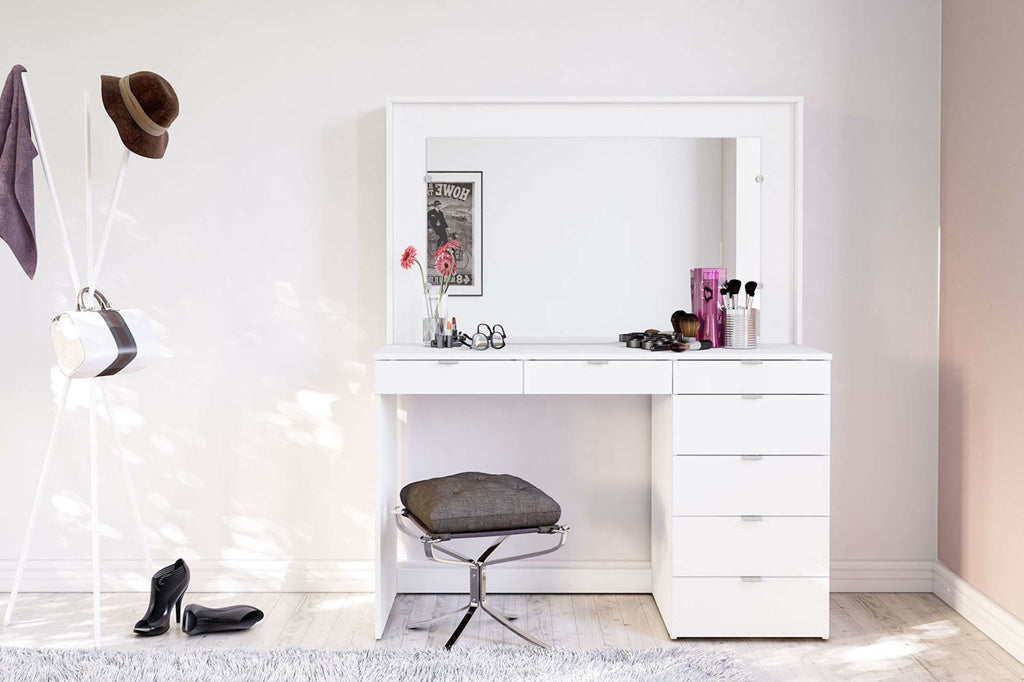 Birlea Chloe 7 Drawer Dressing Table And Mirror