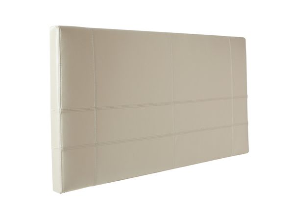 Single Christie Cream Genuine Leather Headboard