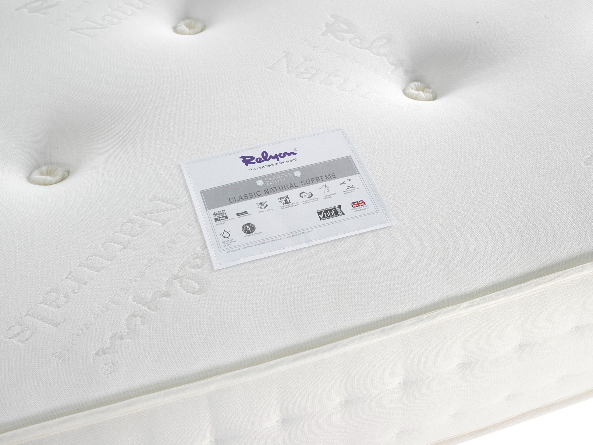 Relyon Classic Natural Supreme Mattress - Small Double 2