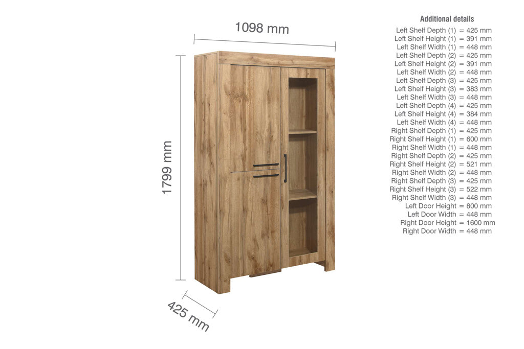 Birlea Compton Display Cabinet 4