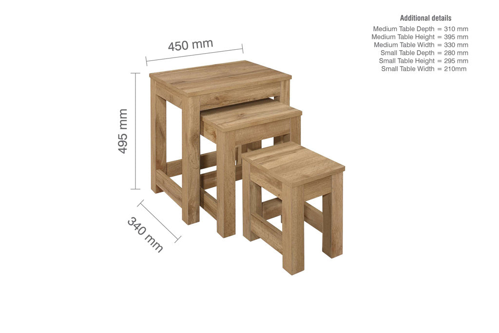 Birlea Compton Nest Of Tables 3