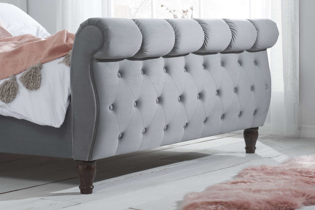 Birlea Colorado Grey Fabric Sleigh Bed - Kingsize 3