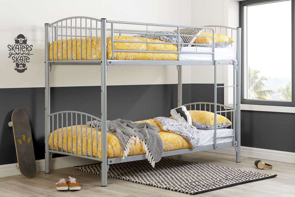 Birlea Corfu Silver Metal Bunk Bed