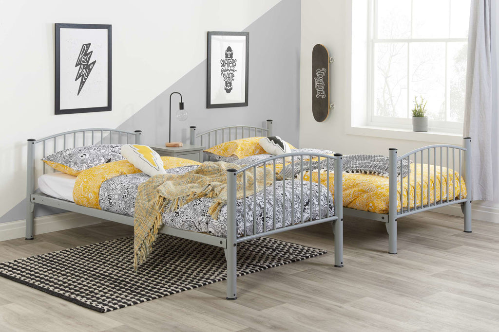 Birlea Corfu Silver Metal Bunk Bed 2