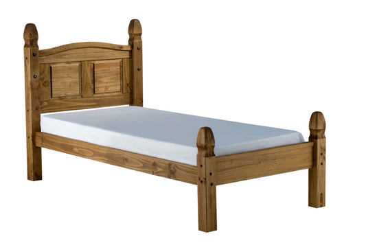 Birlea Corona Waxed Pine Wooden Low End Bed Frame - Single