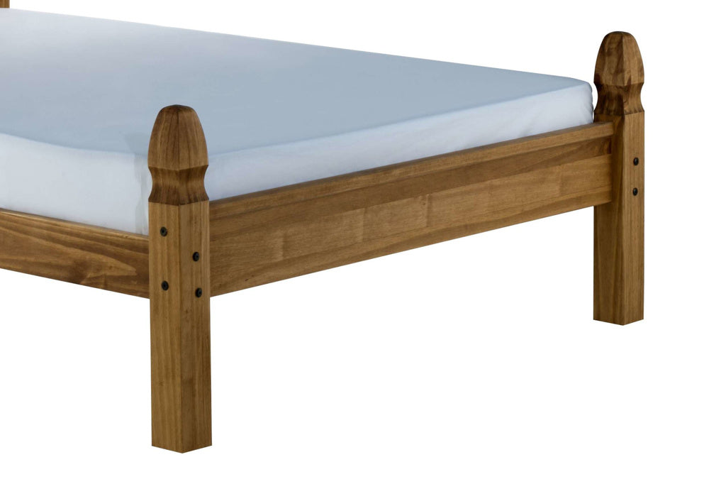 Birlea Corona Waxed Pine Wooden Low End Bed Frame - Single 3