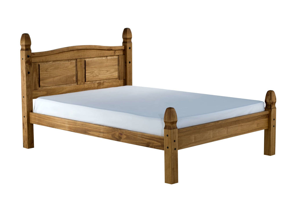 Birlea Corona Waxed Pine Wooden Low End Bed Frame - Double 2