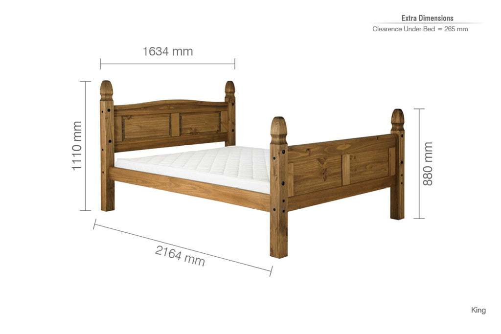 Birlea Corona High End Pine Bed - Double 4