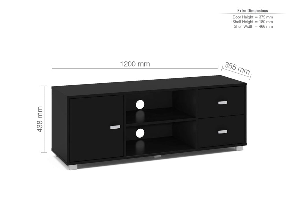 Birlea Covent TV Unit - Black 4