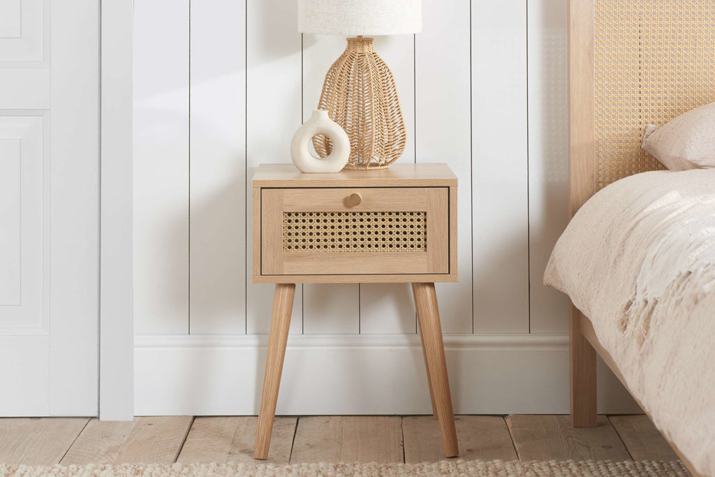 Birlea Croxley 1 Drawer Bedside - Oak