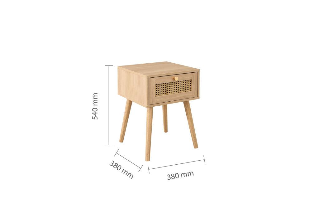 Birlea Croxley 1 Drawer Bedside - Oak 4