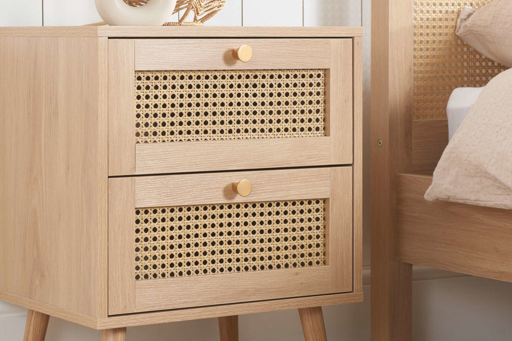 Birlea Croxley 2 Drawer Bedside - Oak 2