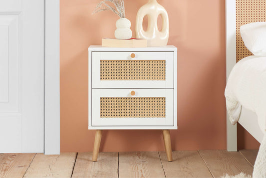 Birlea Croxley 2 Drawer Bedside - White