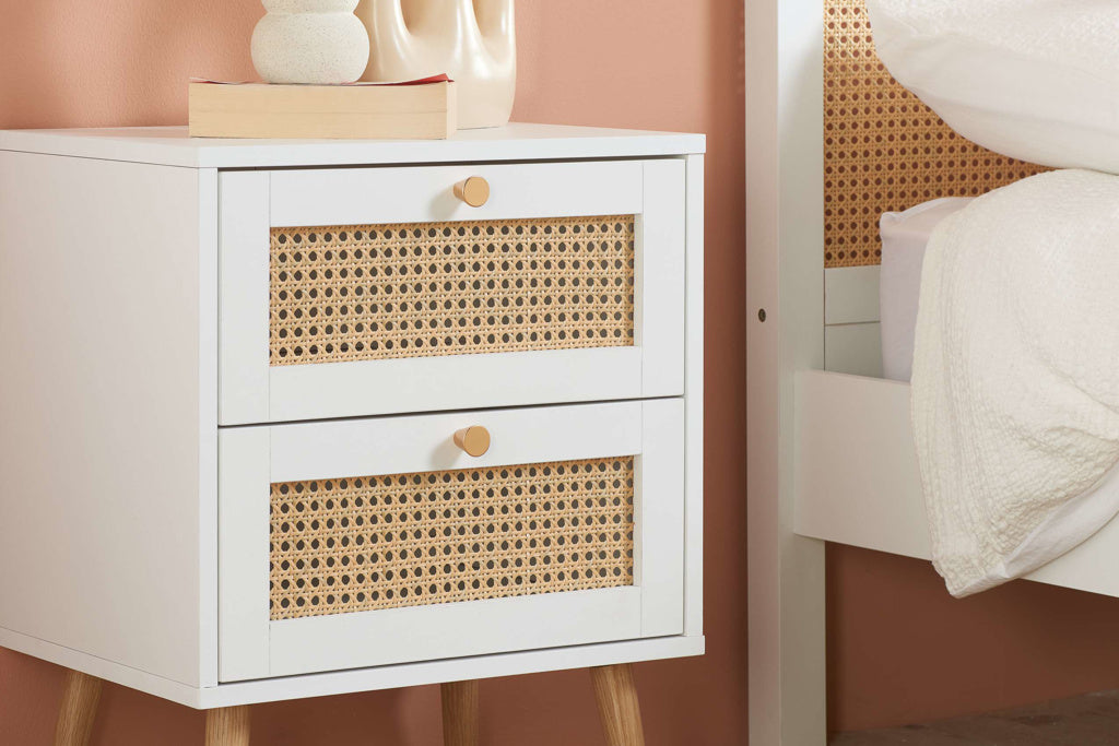 Birlea Croxley 2 Drawer Bedside - White 2