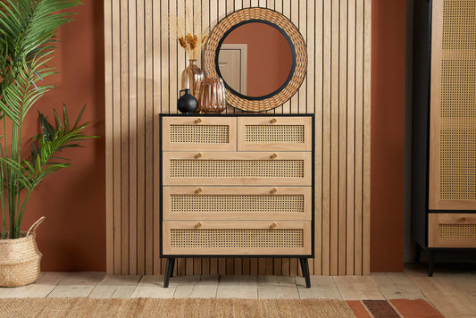 Birlea Croxley 5 Drawer Chest - Black