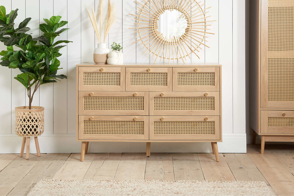 Birlea Croxley 7 Drawer Chest - Oak