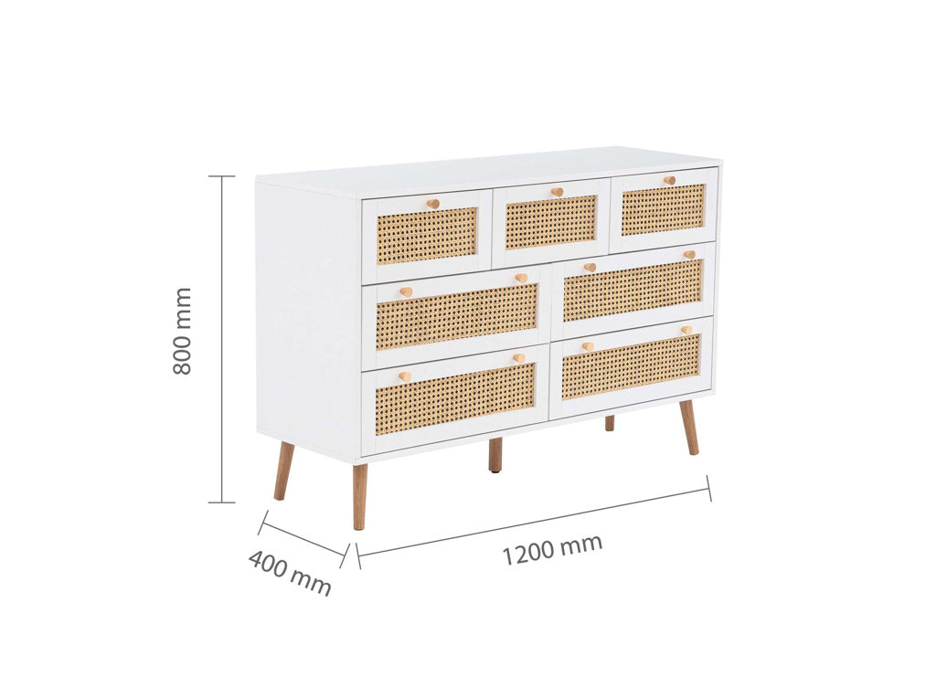 Birlea Croxley 7 Drawer Chest - White 4