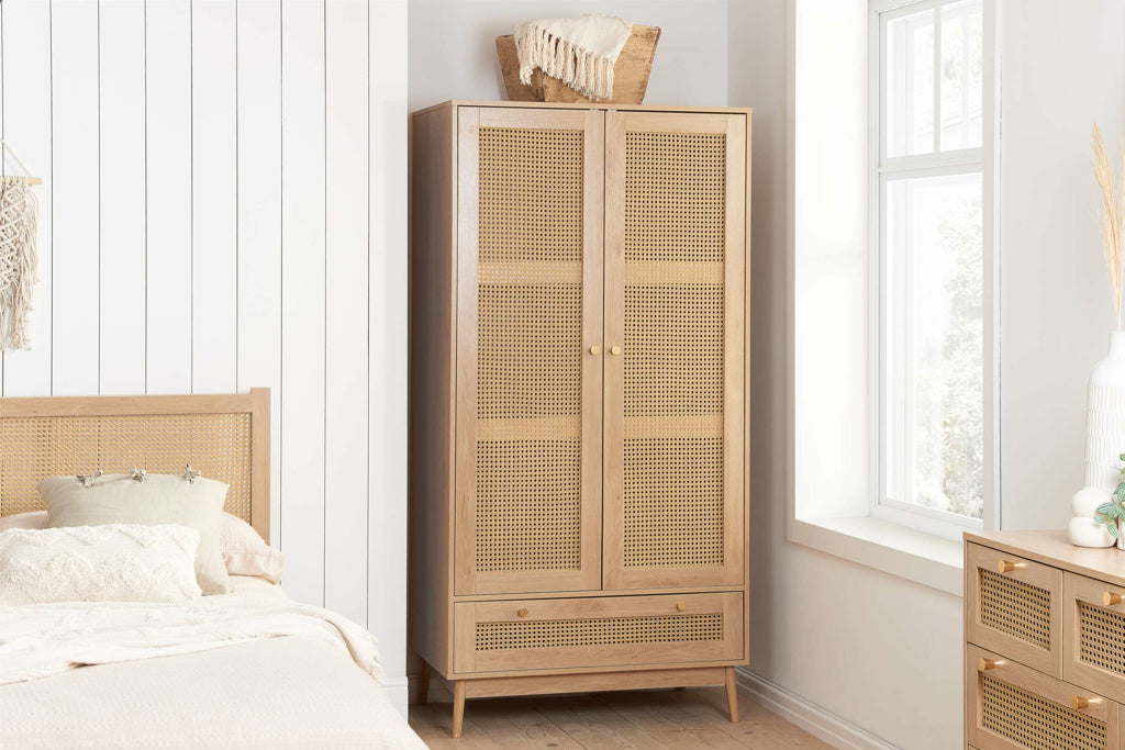 Birlea Croxley 2 Door 1 Drawer Robe - Oak