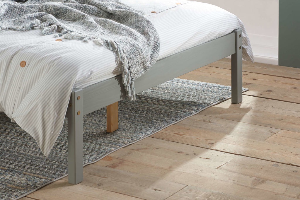 Birlea Denver Wooden Bed Frame - Grey footboard