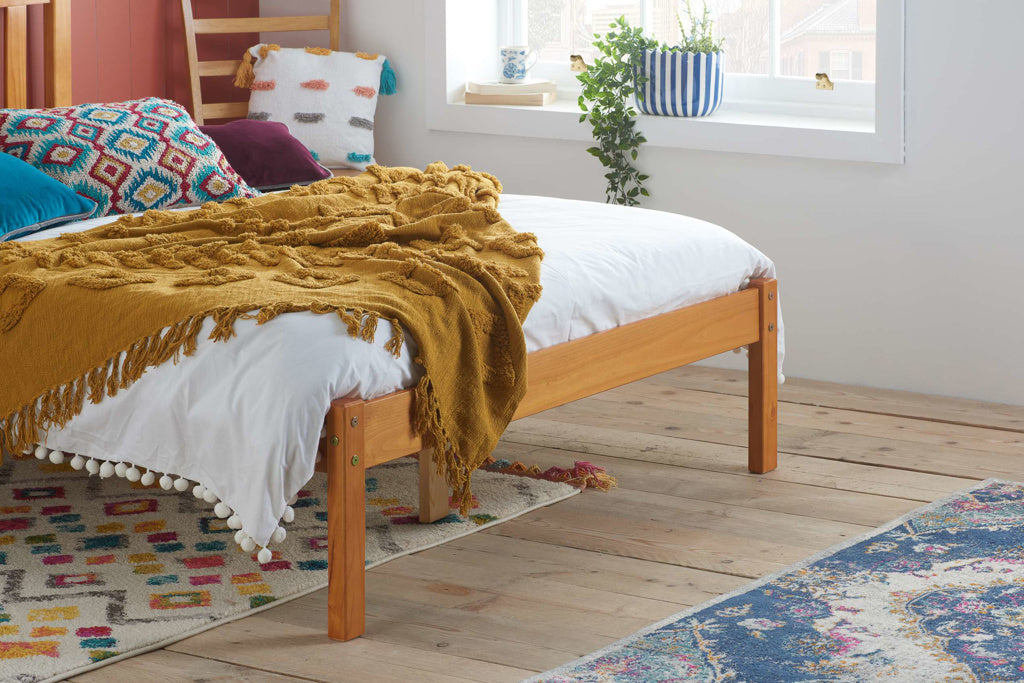 Birlea Denver Wooden Bed Frame - Pine footboard