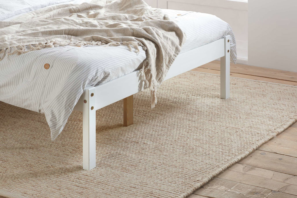 Birlea Denver Wooden Bed Frame - White footboard