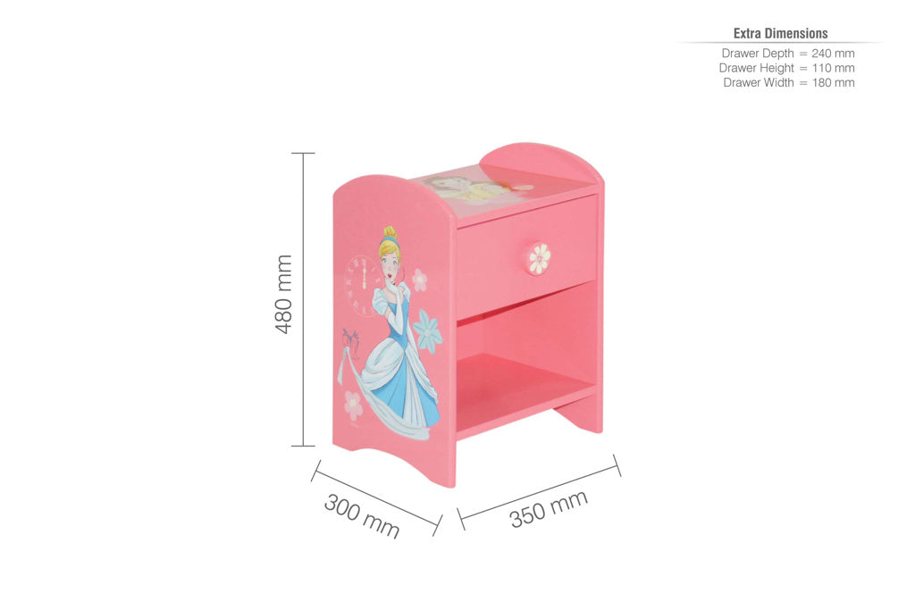 Disney Princess Bedside Table dimensions