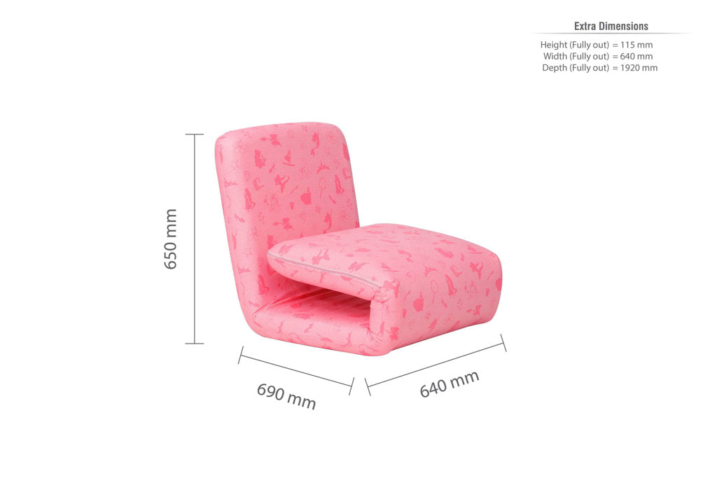 Disney Princess Fold Out Bed Chair dimensions