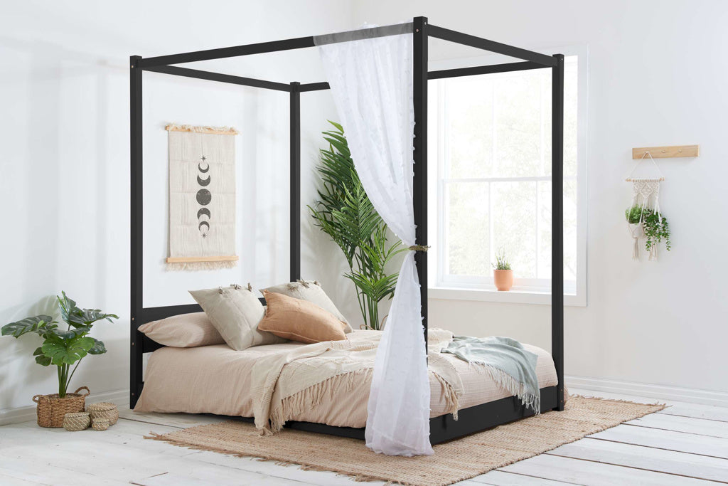 Birlea Darwin Four Poster Bed - Black