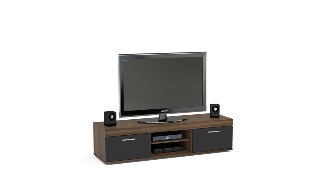 Birlea Edgeware TV Unit - Walnut & Black 2