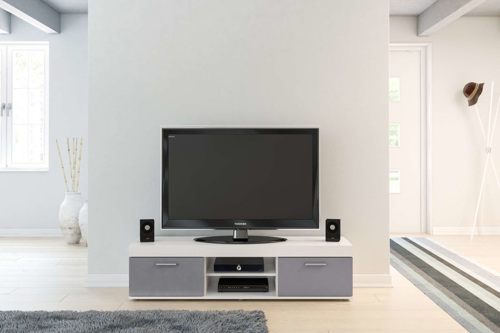 Birlea Edgeware TV Unit - White & Grey 2