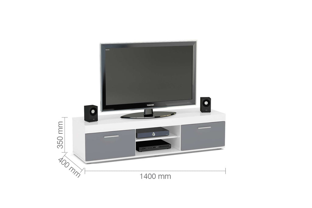 Birlea Edgeware TV Unit - White & Grey 3