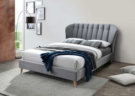 Birlea Elm Fabric Bed - Grey