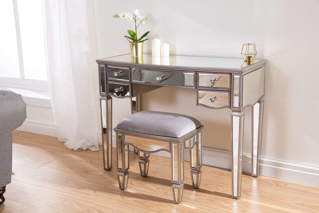 Birlea Elysee Mirrored 5 Drawer Dressing Table