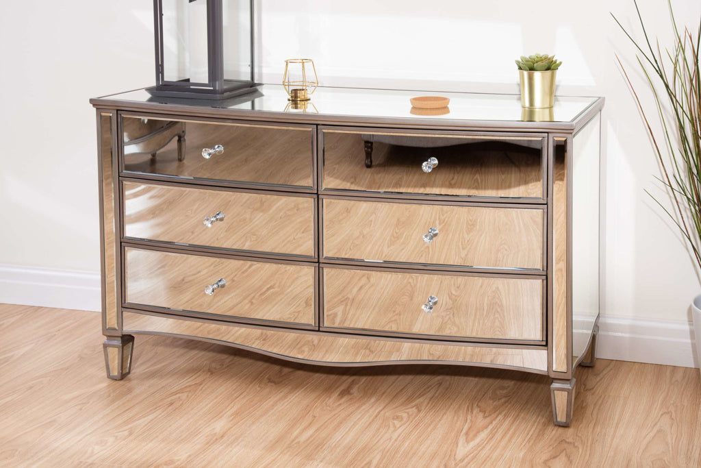 Birlea Elysee Mirrored 6 Drawer Chest