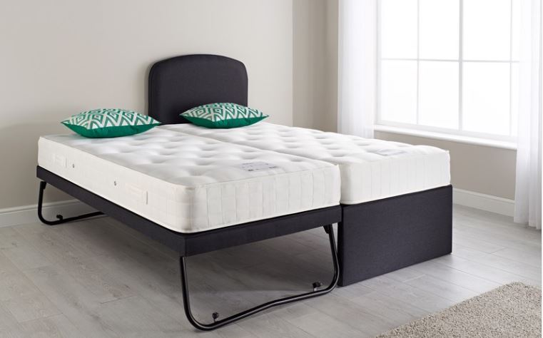 Relyon Guest Bed with Pocket Spring Mattresses & Matching Headboard Full Extended