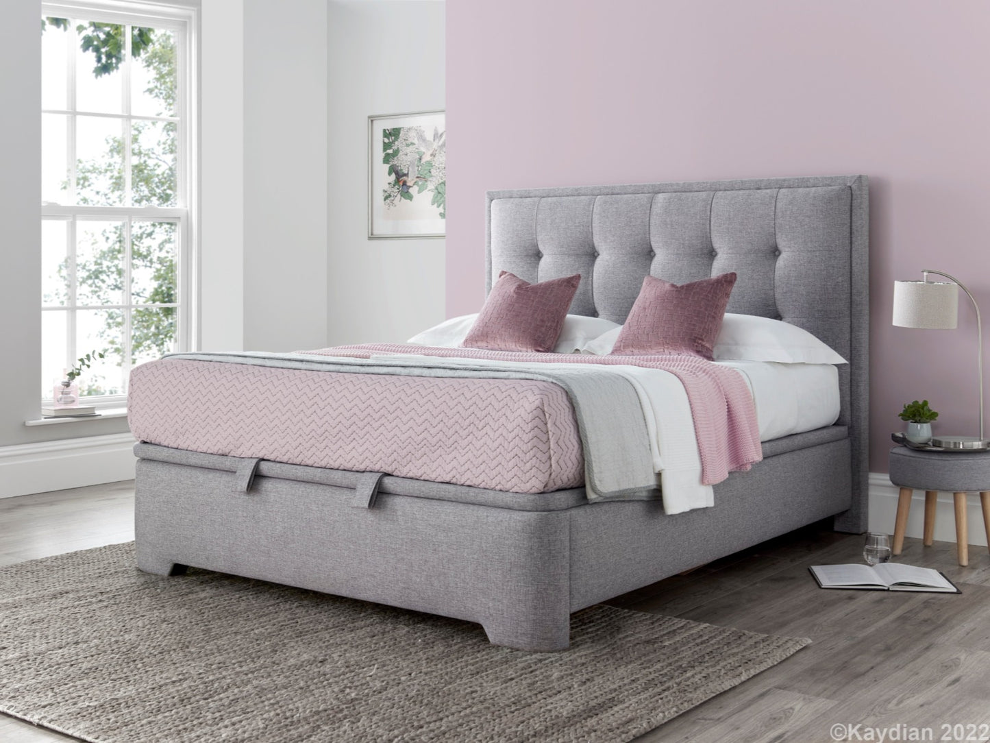 Kaydian Falstone Ottoman Bed - Marbella Grey