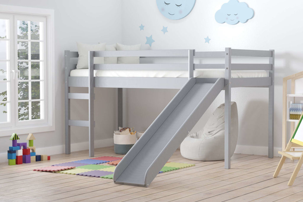 Birlea Frankie Midi Sleeper With Slide - Grey