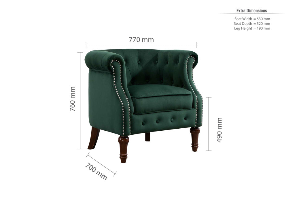 Birlea Freya Chair - Green 4