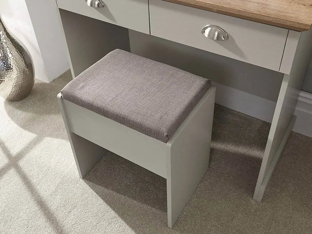 GFW Kendal Dressing Table with Stool - Grey 2